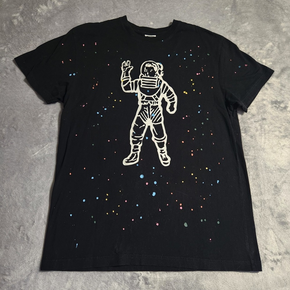 Billionaire Boys Club Astro Splattered Knit Tee Shirt L Large BBC Black Paint